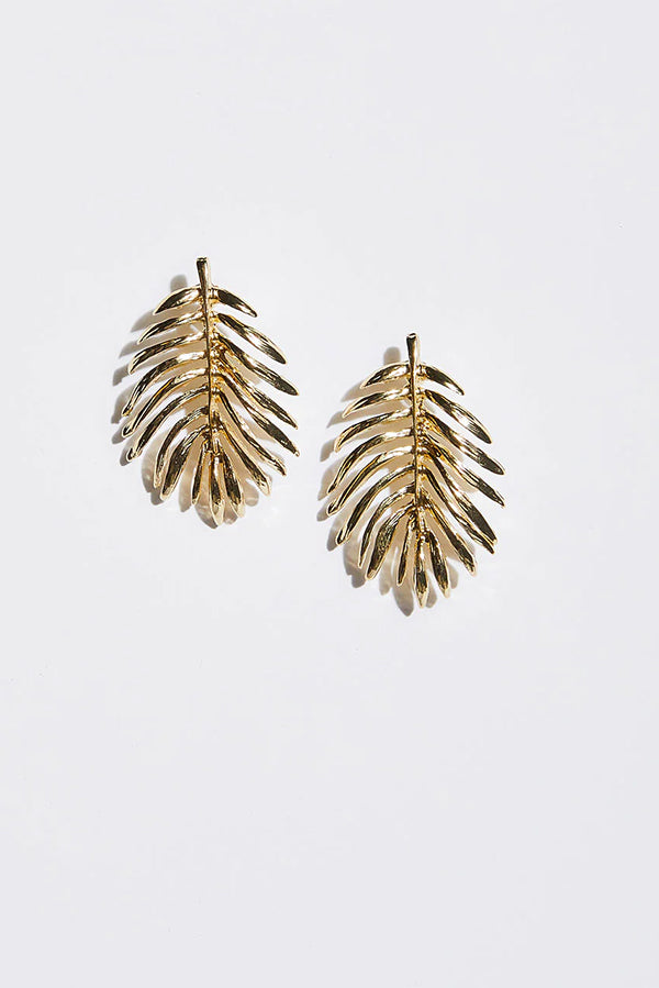 Bosco Palm Leaf Drop Earrings