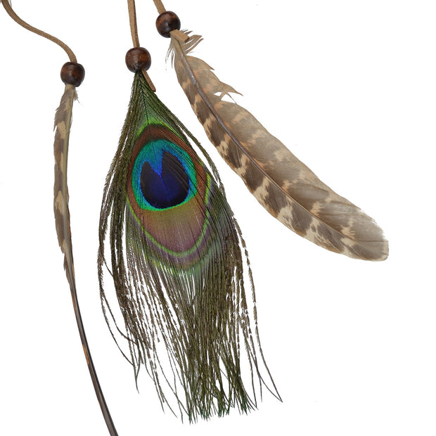 Bohemian Peacock Feather Headband