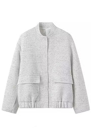 Fashion Sequin Long Sleeve Casual Pocket Loose Jacket