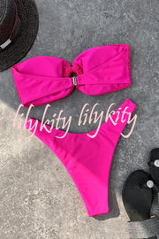 Interesting Ring Cutout Bandeau Bikini