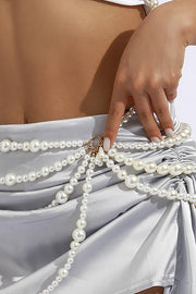 Fashionable Multi-layer Pearl Beaded Waist Necklace