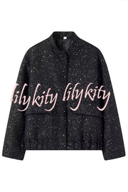 Fashion Sequin Long Sleeve Casual Pocket Loose Jacket