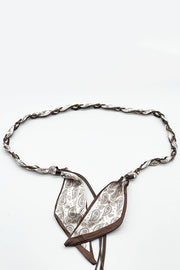 Fashionable Hand-woven Silk Scarf Wax Rope Beaded Belt