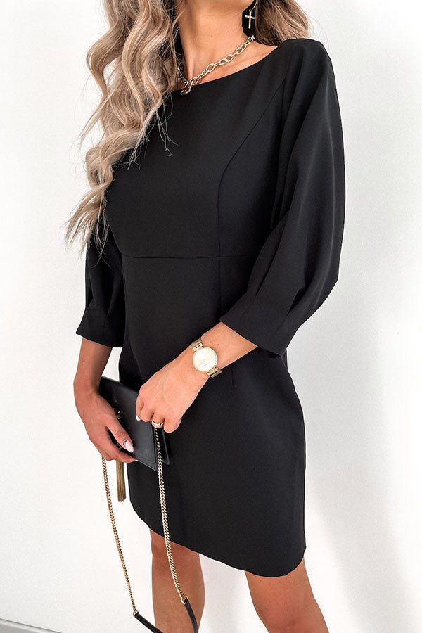 Cute Collab Bowknot Decor V-Back Cocktail Party Dress