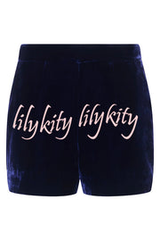 Bold Modern Velvet Contrast Satin Lapel Blazer and High Rise Pocket Shorts Set