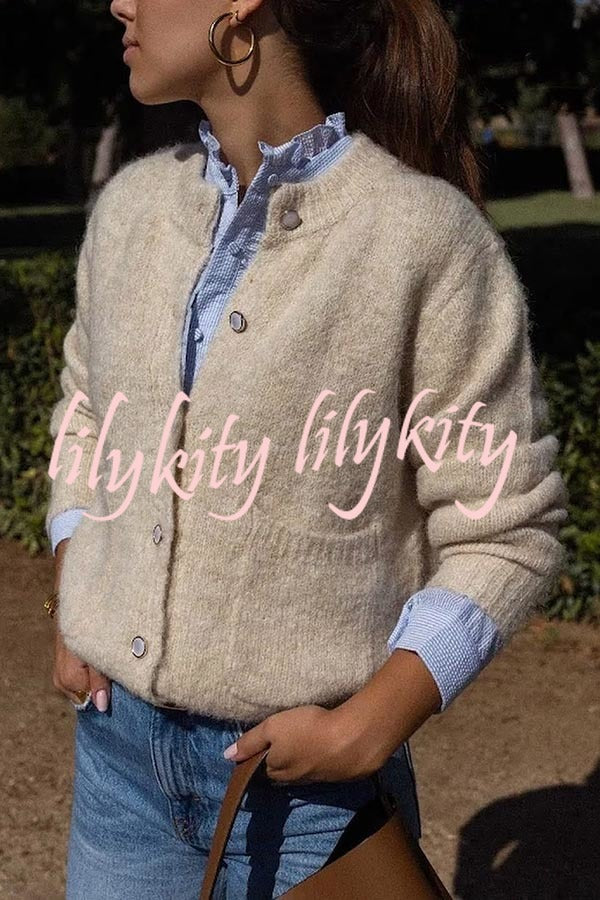 Falling for You Knit Long Sleeve Pocket Relaxed Cardigan