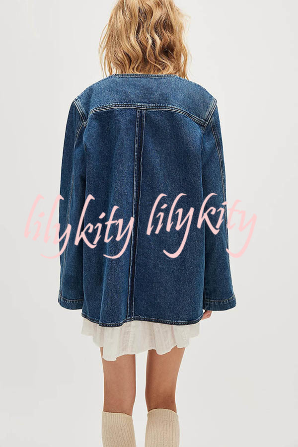 Fashionable Retro Casual Loose Denim Jacket