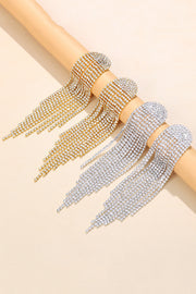 Fashionable Super Shiny Rhinestone Long Tassel Earrings