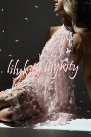 Stylish Backless Bow Elegant Butterfly Loose Mini Dress