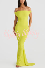 Everything You Want Rope Detail Backless Ruched Stretch Maxi Dress