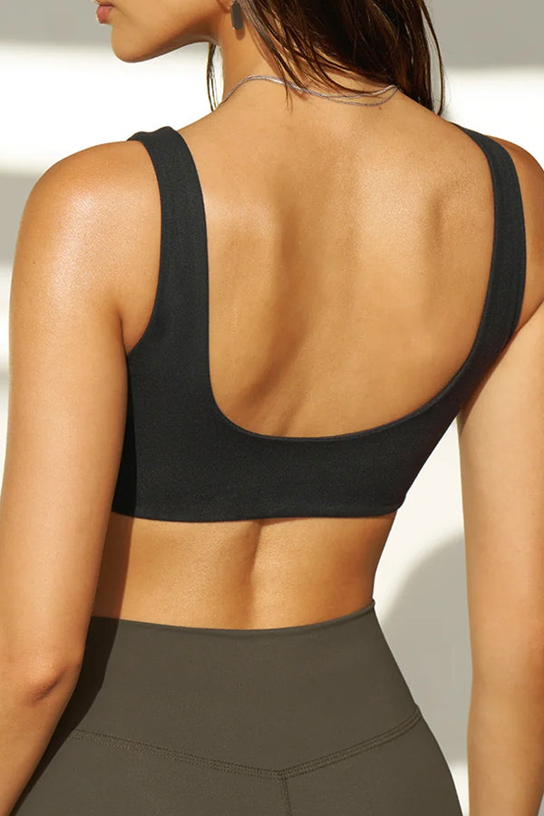 Solid Color Sports Yoga Style High Elastic Camisole