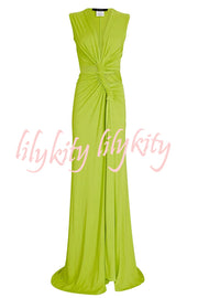 She’s A Winner Jersey Triple Loop Cutout Stretch Maxi Dress