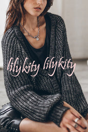 Falling for You Knit Button Up Relaxed Cardigan