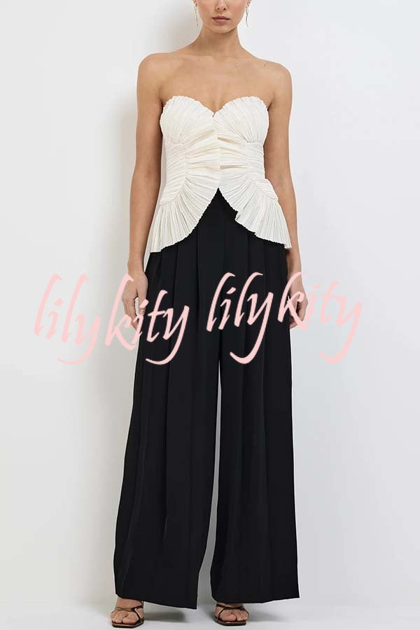Show Exquisiteness High Rise Pleated Wide Leg Pants