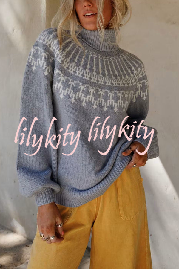 Christmas Thickened Turtleneck Long Sleeve Knitted Sweater