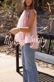 Light and Cute Tulle Lace Inner Wear High Neck Cape Top