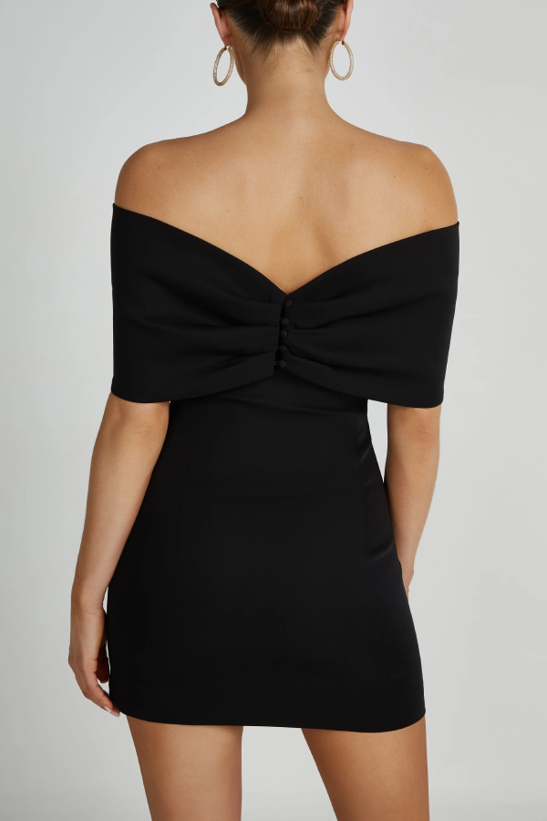 Love is a gift Off Shoulder Bow Mini Dress