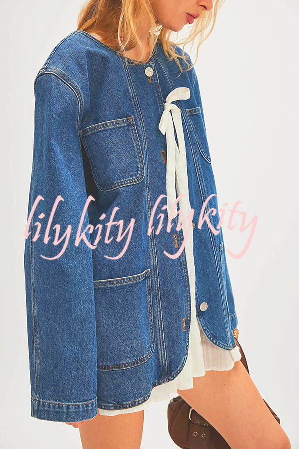 Fashionable Retro Casual Loose Denim Jacket