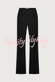 Solid Color Casual Pocket Straight Pants