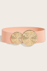 Fashionable Elastic Double Circle Decorative Wide Belt