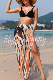 Unique Print Sexy Stretch Two-Piece Bikini Swimsuit