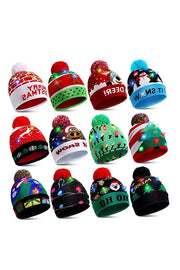 Christmas LED Light Knitted Hat