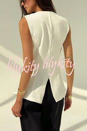 British Elegant Conch and Starfish Decorated Sleeveless Versatile Vest