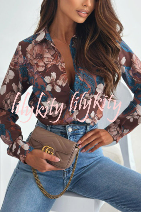 Fashion Printed Long Sleeve Casual Shirt