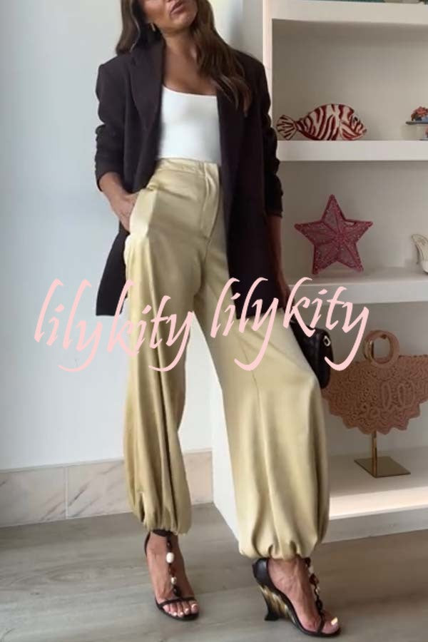 City Phantom Button Up Long Sleeve Lapel Loose Blazer