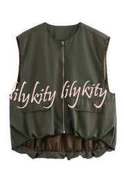 Fashionable Loose Sleeveless Pocket Casual Vest