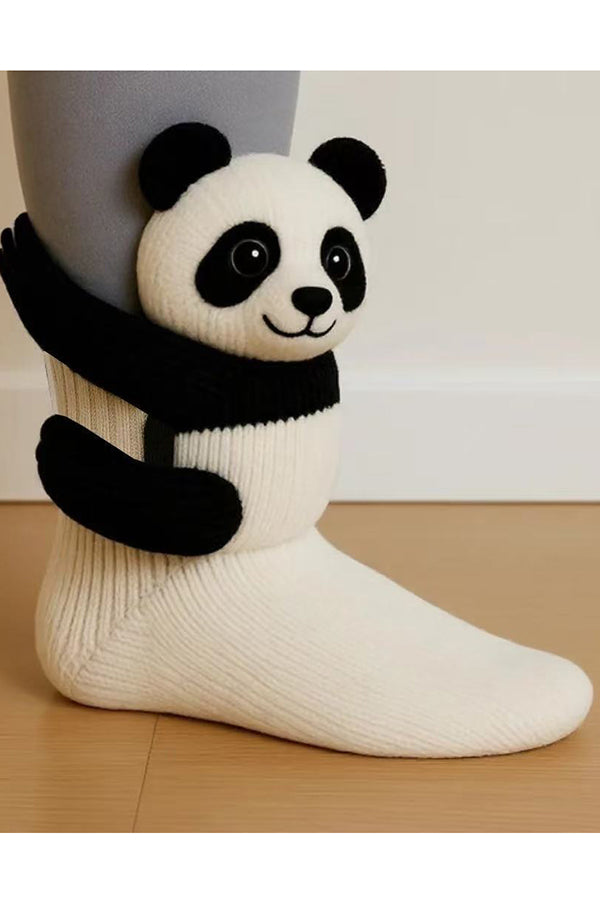 New Plush Knitted Animal Floor Socks