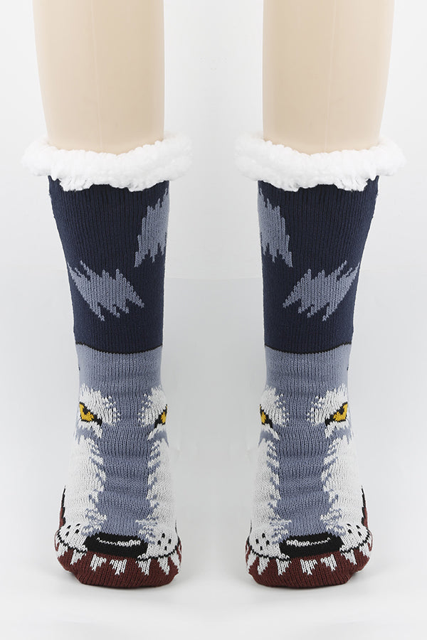 Cute Animal Thick Fleece Floor Socks