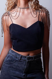 Hip-hop Punk Multi-layered Tassel Shoulder Chain