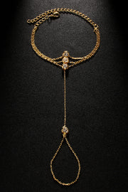 Stylish Multi-layered Diamond Finger Bracelet