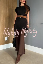 Solid Color Loose Sleeveless Casual Knitted Vest