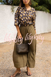Solid Color Splicing Casual Vacation Maxi Skirt