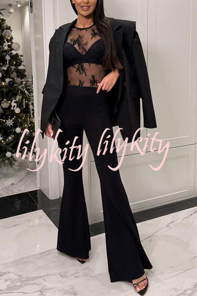 Elegant Touch High Waist Stretch Flared Pants