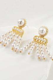 Stylish Pearl Tassel Elegant Earrings