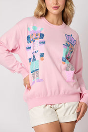 Christmas Soldier Sequined Fashion Casual Sweatshirt