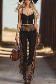 Fashionable Tassel Slim-fit Casual Pants