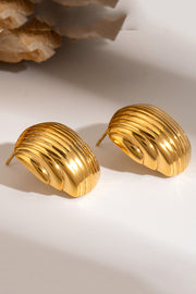 Fashion Stainless Steel Exaggerated Shell Earrings