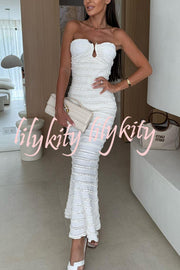Sexy Off-shoulder Backless Slim Fit Elegant Maxi Dress