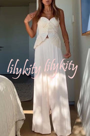 Show Exquisiteness High Rise Pleated Wide Leg Pants