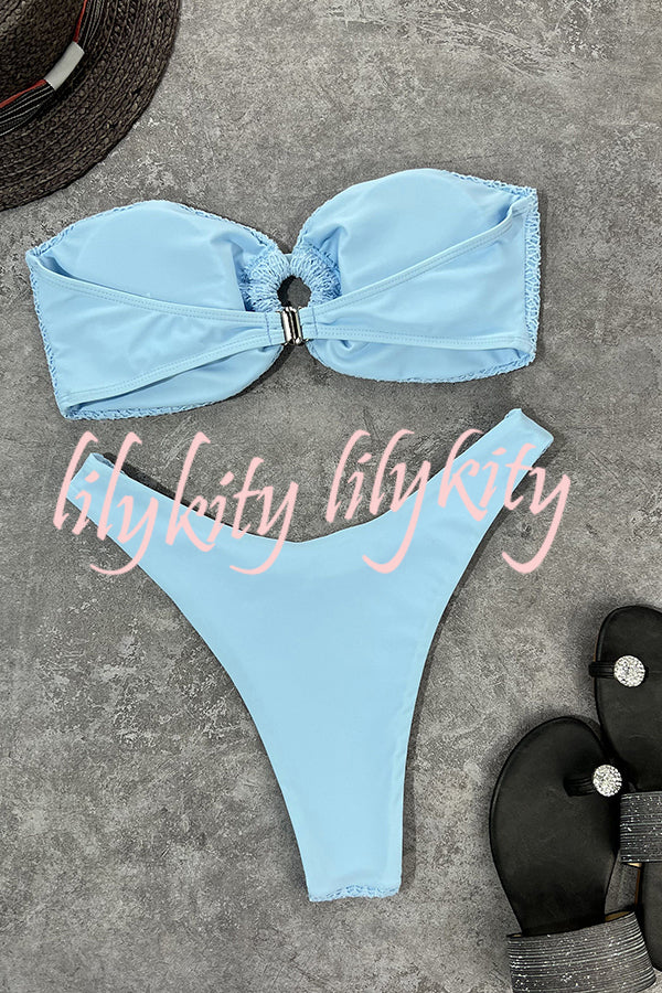 Interesting Ring Cutout Bandeau Bikini