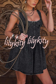 Fashion Slim-fit Stretch-strap Denim Mini Dress