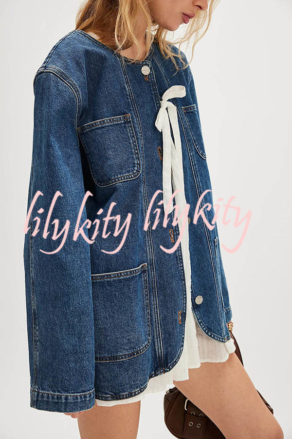 Fashionable Retro Casual Loose Denim Jacket