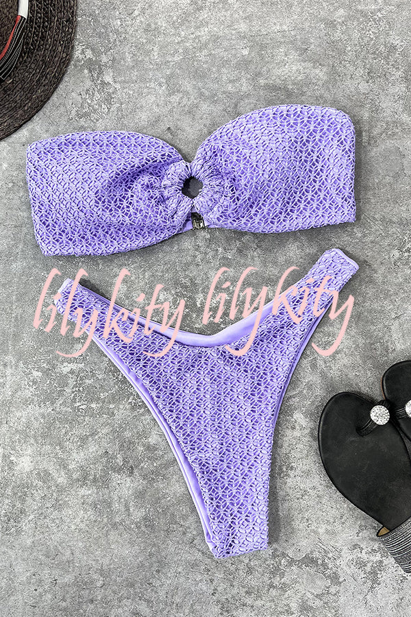 Interesting Ring Cutout Bandeau Bikini