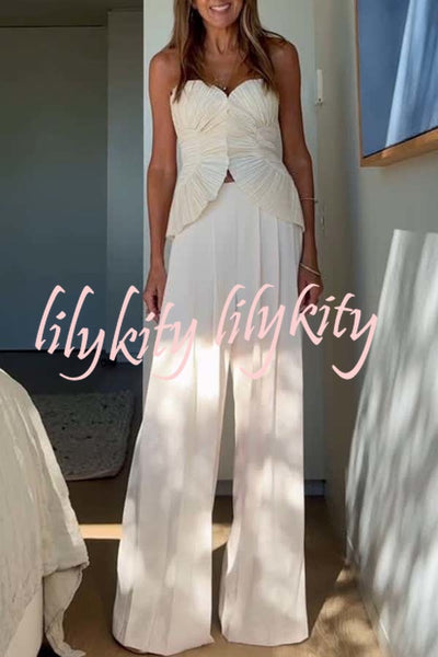 Show Exquisiteness High Rise Pleated Wide Leg Pants