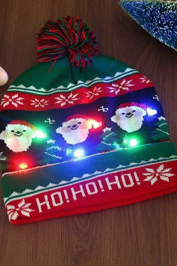 Christmas LED Light Knitted Hat