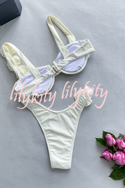 Fantasy Suspender Three Dimensional Flower Bikini